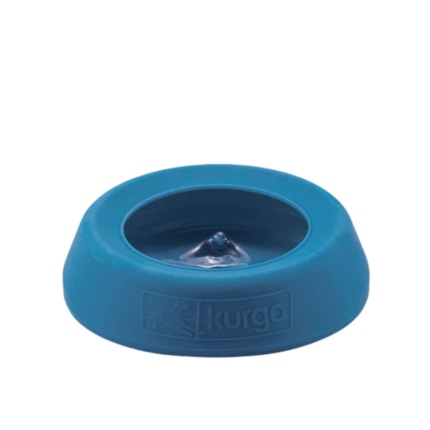 Kurgo Dog Wander Splash Free Water Bowl | Blue