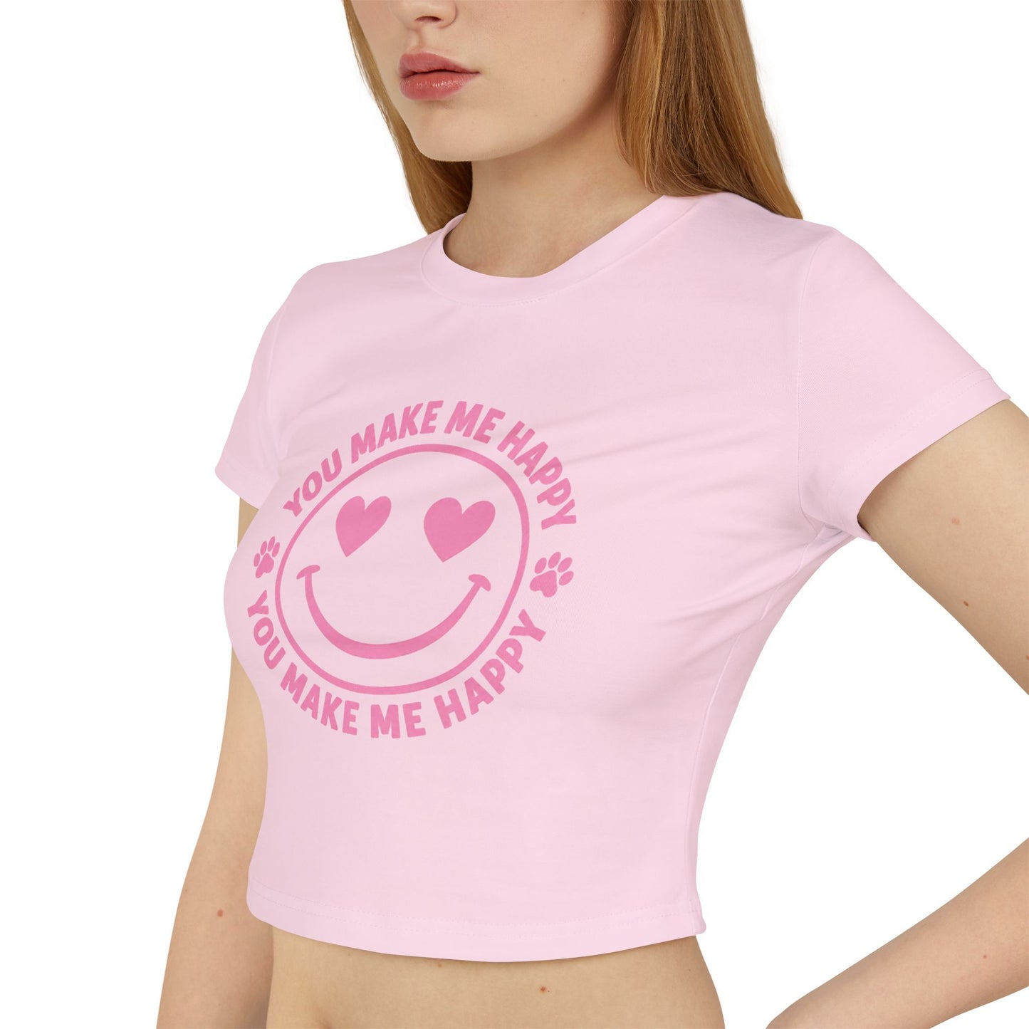 Loves & Hugs™ Women’s Baby Tee – You Make Me Happy Edition