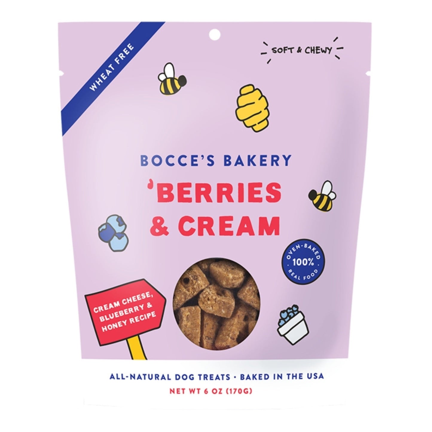 Bocce's Bakery Dog Berries Cream 6oz.