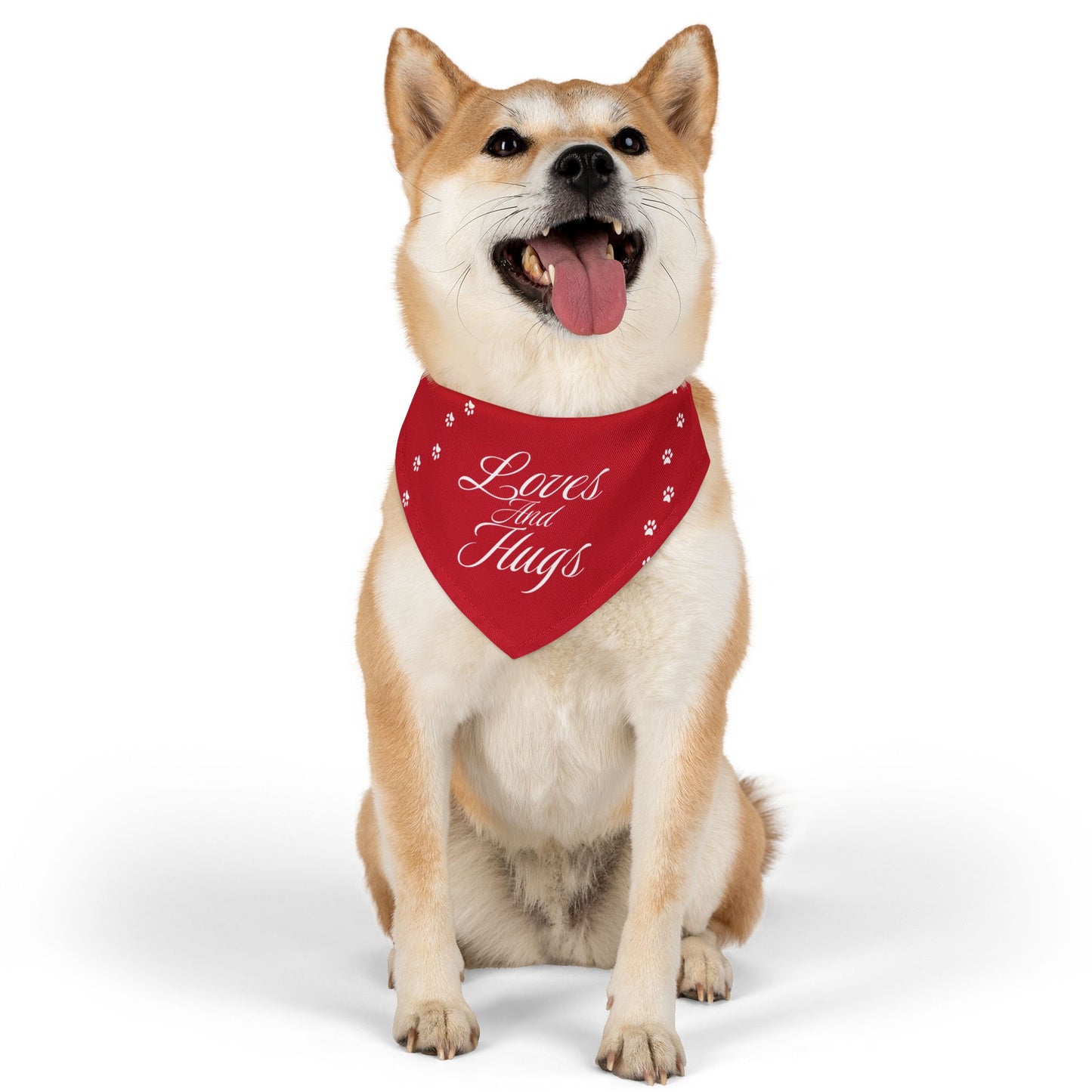 DBB | Loves And Hugs – Pet Bandana Collar ( Red )