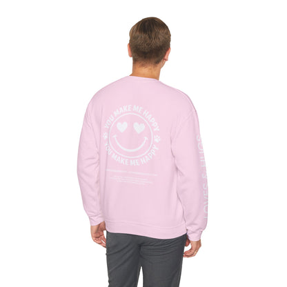 Loves And Hugs | "You Make Me Happy" – Unisex Heavy Blend™ Crewneck Sweatshirt