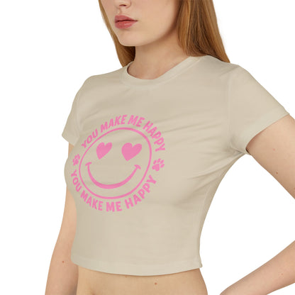 Loves & Hugs™ Women’s Baby Tee – You Make Me Happy Edition