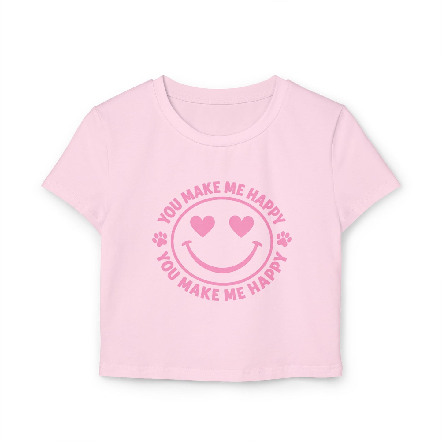 Loves & Hugs™ Women’s Baby Tee – You Make Me Happy Edition