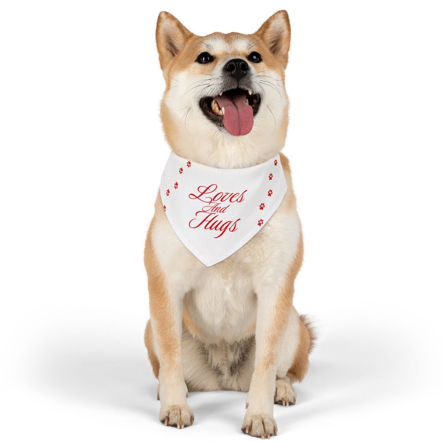 DBB | Loves And Hugs – Pet Bandana Collar ( White )