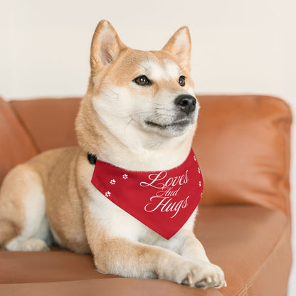 DBB | Loves And Hugs – Pet Bandana Collar ( Red )