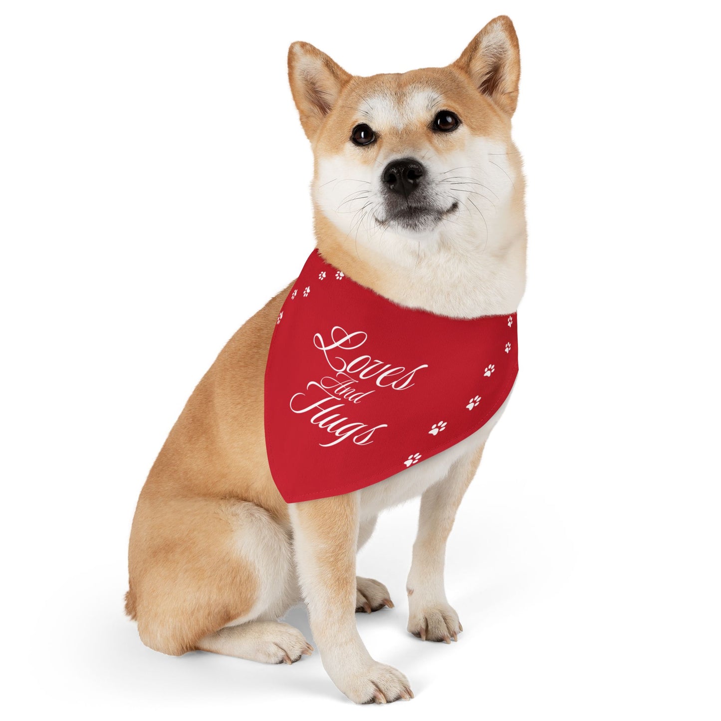 DBB | Loves And Hugs – Pet Bandana Collar ( Red )