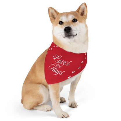 DBB | Loves And Hugs – Pet Bandana Collar ( Red )