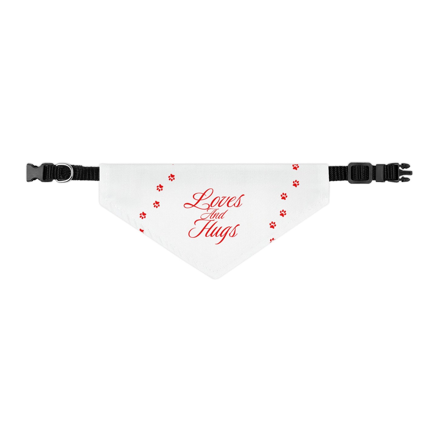 DBB | Loves And Hugs – Pet Bandana Collar ( White )