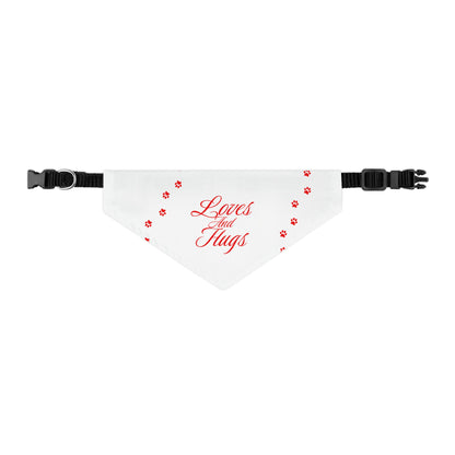 DBB | Loves And Hugs – Pet Bandana Collar ( White )