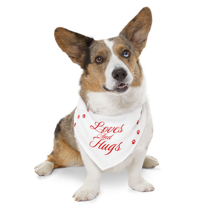 DBB | Loves And Hugs – Pet Bandana Collar ( White )