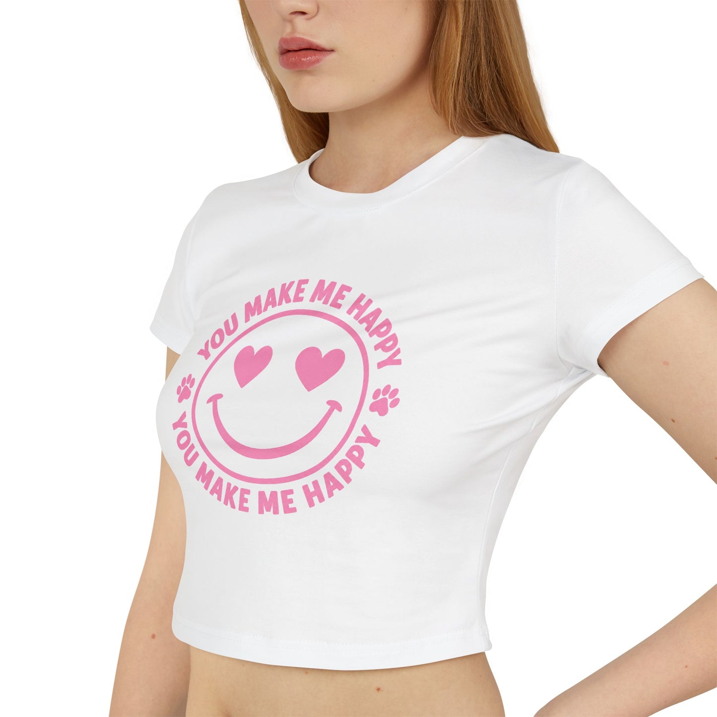Loves & Hugs™ Women’s Baby Tee – You Make Me Happy Edition