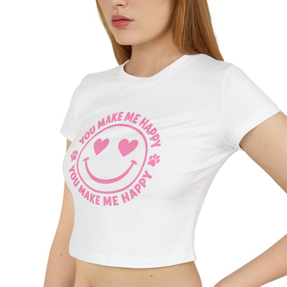Loves & Hugs™ Women’s Baby Tee – You Make Me Happy Edition