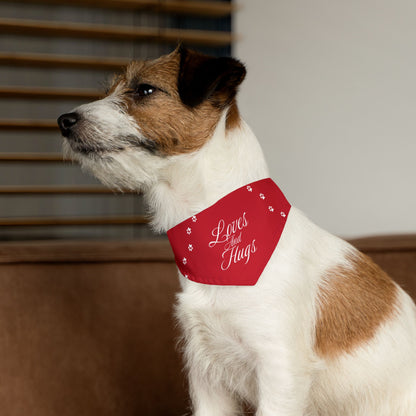 DBB | Loves And Hugs – Pet Bandana Collar ( Red )