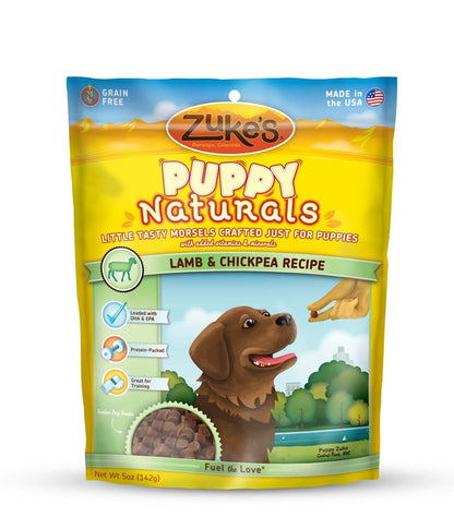 Zukes Puppy Naturals Lamb And Chickpea Recipe Dog Treats 5oz.