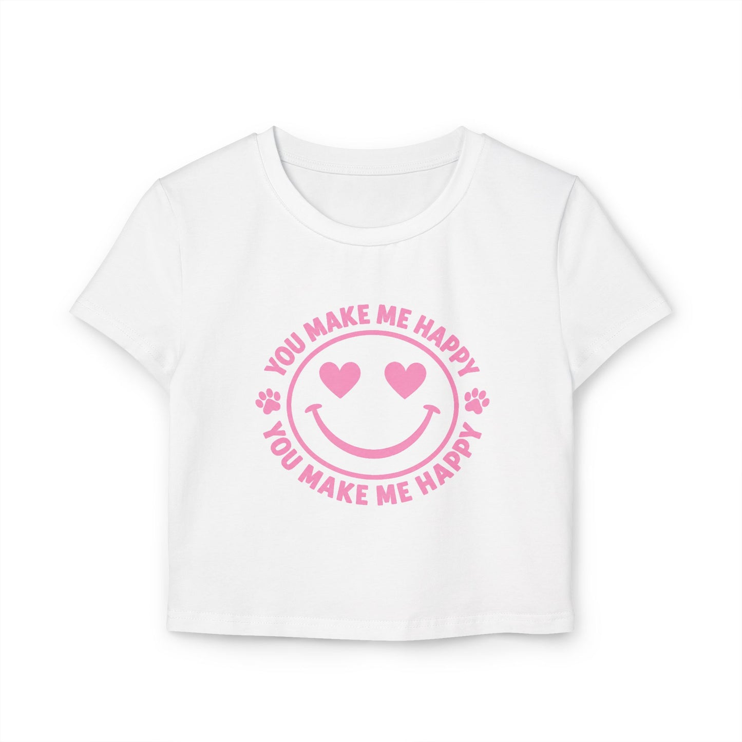 Loves & Hugs™ Women’s Baby Tee – You Make Me Happy Edition