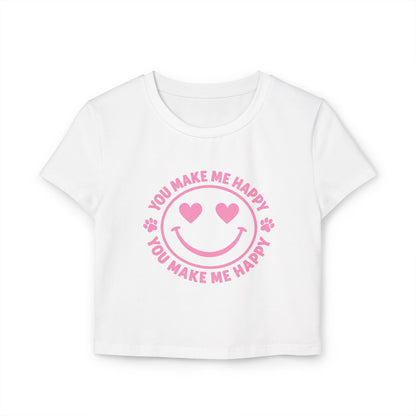 Loves & Hugs™ Women’s Baby Tee – You Make Me Happy Edition
