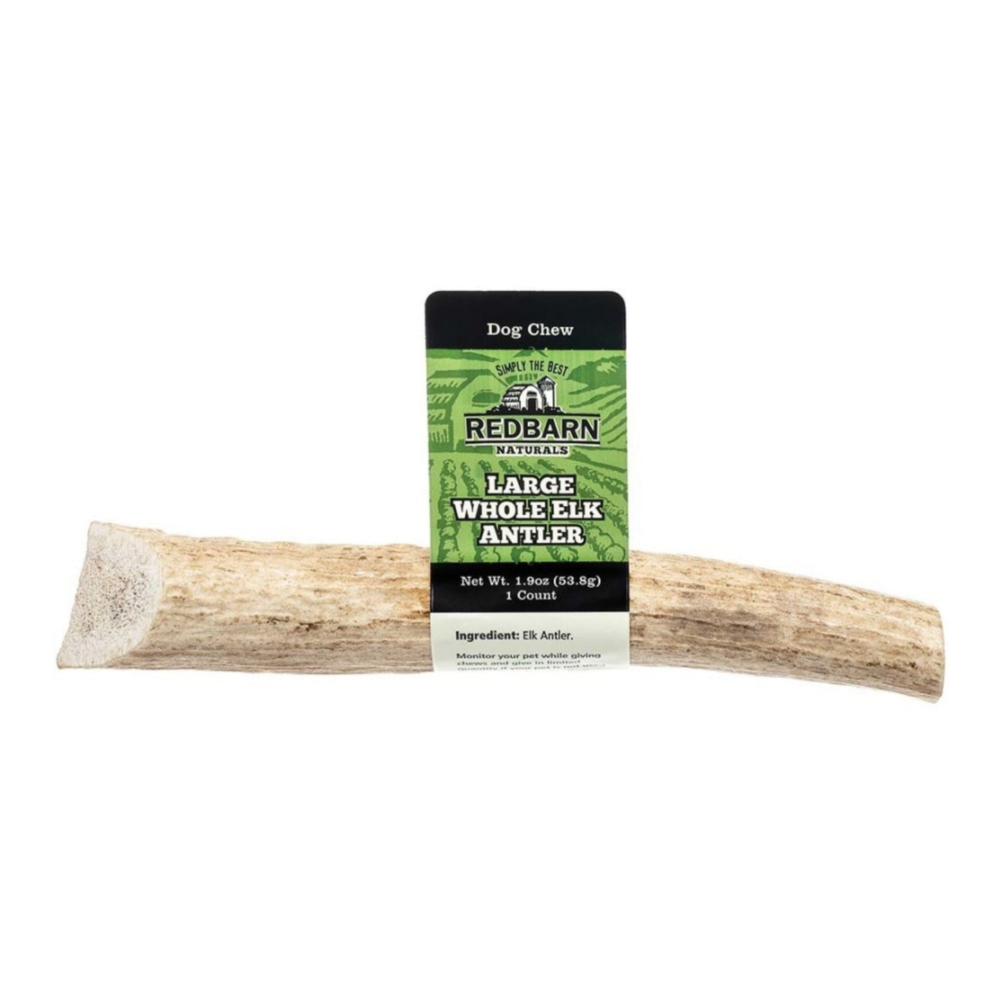 Redbarn Pet Products Natural Elk Antler Dog Treat Whole 1ea/LG, 1.9 oz