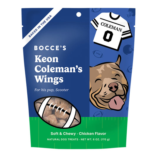 Bocce's Bakery Dog NFLPA Keon Coleman'S Wings Soft & Chewy Treats 6oz.