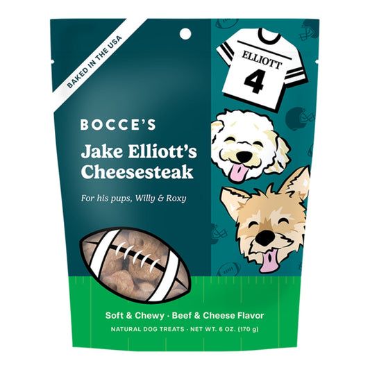 Bocce's Bakery Dog NFLPA Jake Elliot's Cheesesteak Soft & Chewy Treats 6oz.