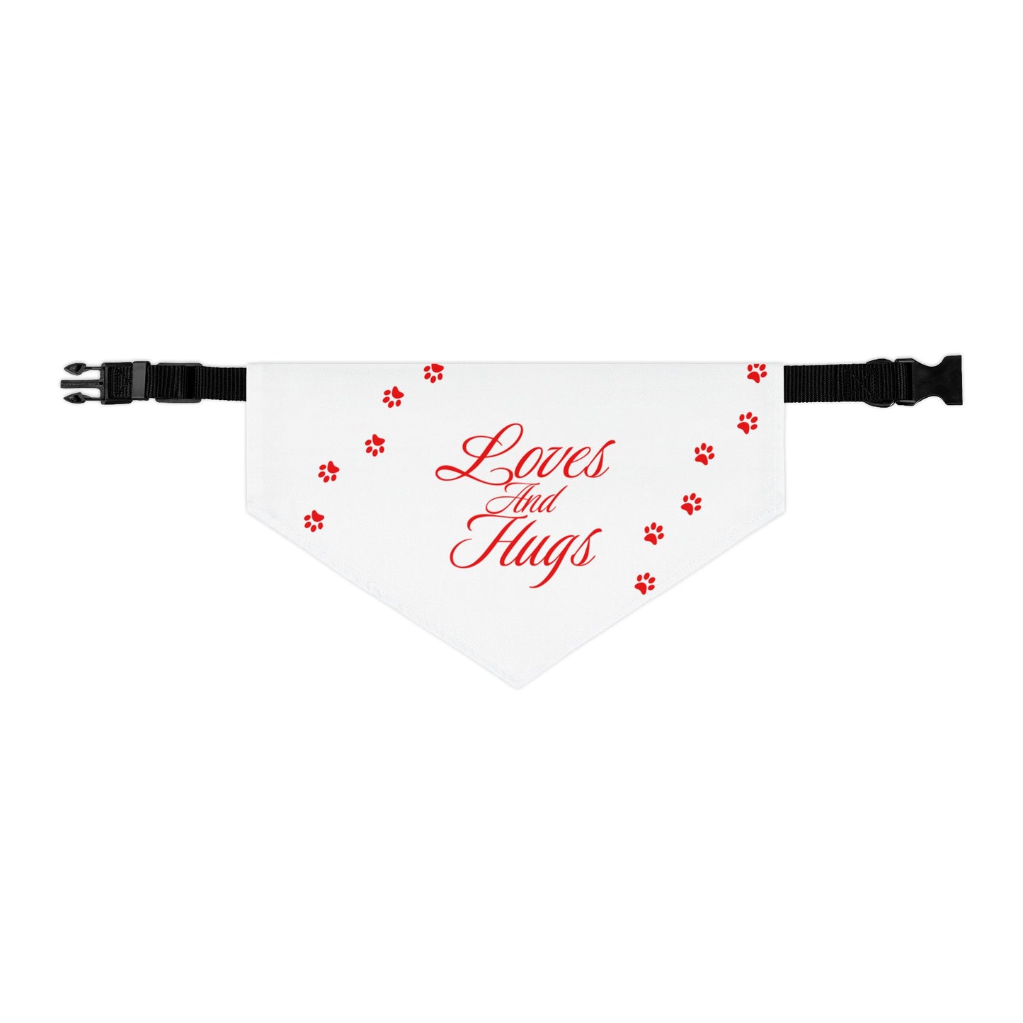 DBB | Loves And Hugs – Pet Bandana Collar ( White )