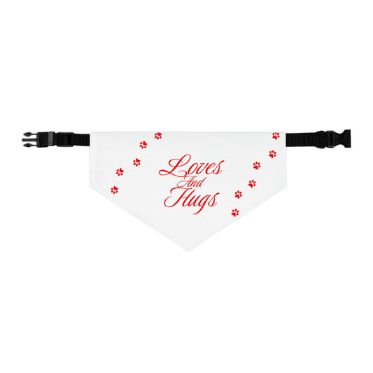 DBB | Loves And Hugs – Pet Bandana Collar ( White )