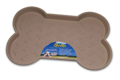 Loving Pets SpillProof Bone Shaped Dog Mat Tan, 1ea/LG